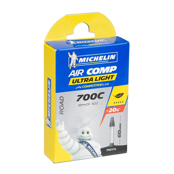 Michelin Aircomp Ultra Light Tube - 700 x 18 - 23mm 60mm Presta Valve