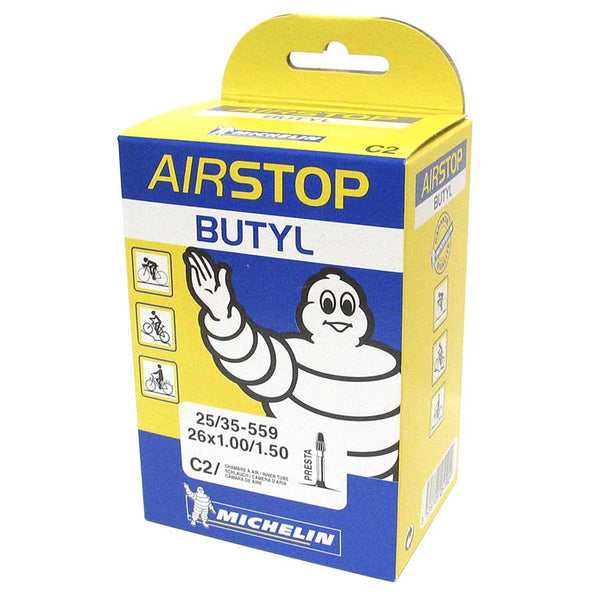 Airstop Butyl, Tube, Presta, 52mm, 700x18-25C