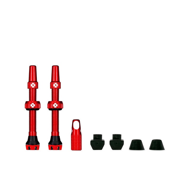 Muc-Off V2 Tubeless Valve Kit - Red 44mm Pair