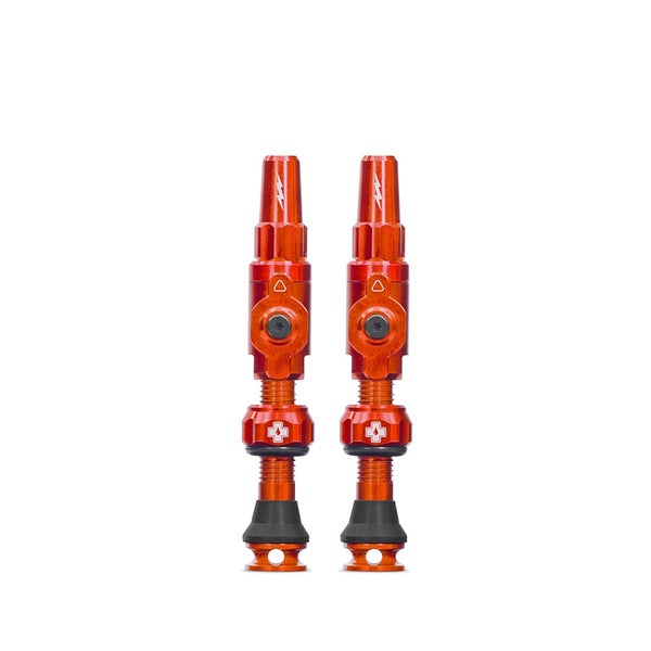 Muc-Off Big Bore Lite Tubeless Valve 65mm Pair - Orange