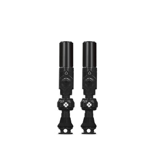 Small, Tubeless Valve, Hybrid, 30mm, Black, Pair