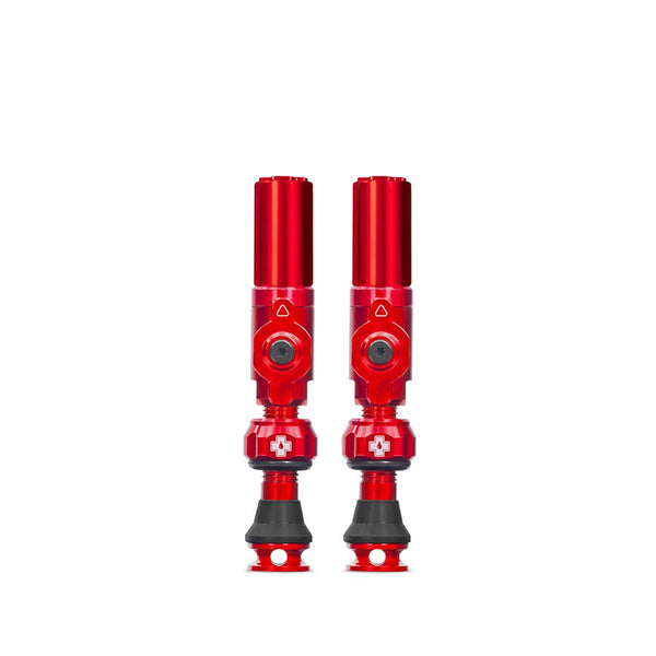 Small, Tubeless Valve, Hybrid, 30mm, Red, Pair