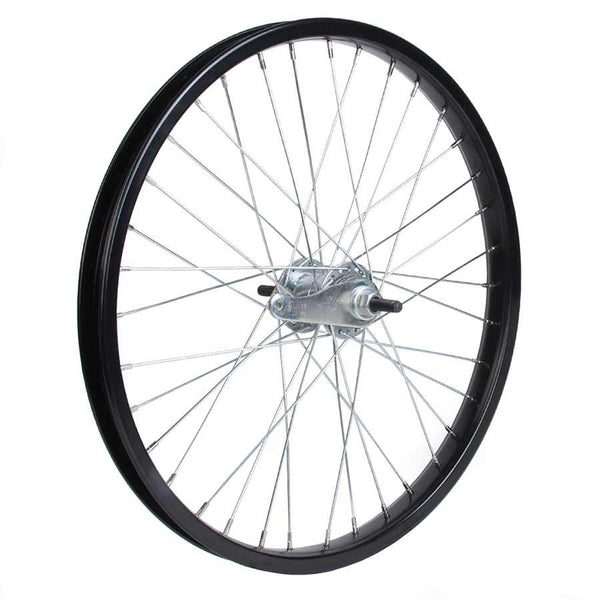 Front Double Wall Wheel, 20'', Bolt-On 3/8'' x 100mm, Black