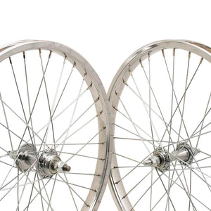 Front Double Wall Wheel, 20'', Bolt-On 3/8'' x 100mm, Silver