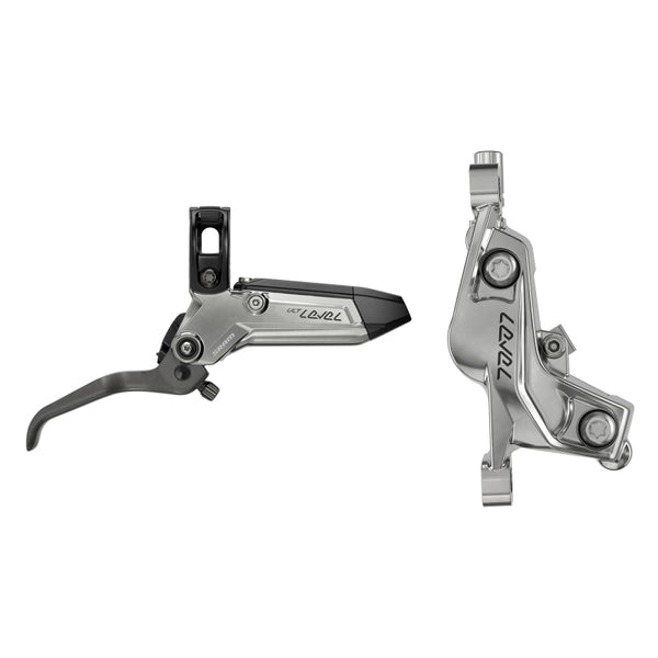 SRAM Level Ultimate Stealth Disc Brake Lever - Front Post Mount 4-Piston Carbon Lever Titanium Hardware BLK/Silver C1