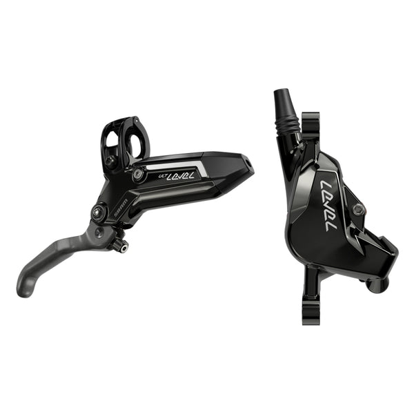 SRAM Level Silver Stealth Disc Brake Lever - Rear Post Mount 2-Piston Aluminum Lever SS Hardware BLK C1