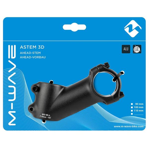 M-Wave, ST-M3.2, Stem, Diameter: 31.8mm, Length: 60mm, Steerer: 1-1/8'', 35°, Black