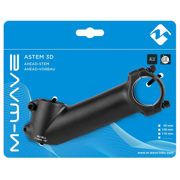 M-Wave, ST-M3.2, Stem, Diameter: 31.8mm, Length: 60mm, Steerer: 1-1/8'', 35°, Black