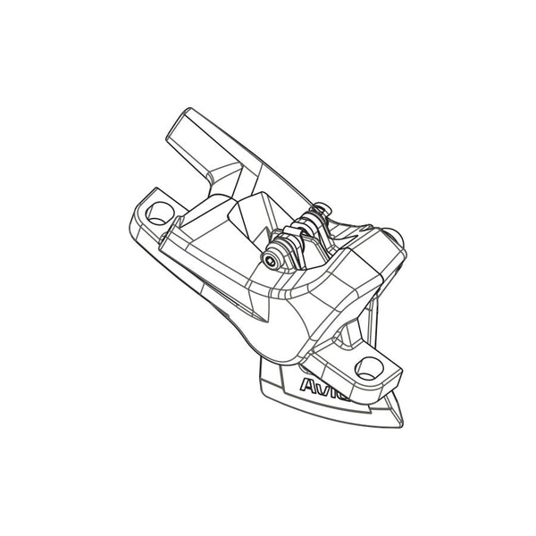 SRAM Replacement Level T Caliper Assembly Post Mount non-CPS Front/Rear Gloss BLK