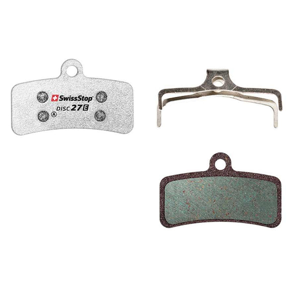 SwissStop Disc 27 E Disc brake pads Shape: XTR 9120/8120/8020 SLX 7120 Saint 820 TRP Slate T4 Quadiem BR-M9120 BR-M8020 BR-M810 BR-M640 BR-MT520 Organic Pair