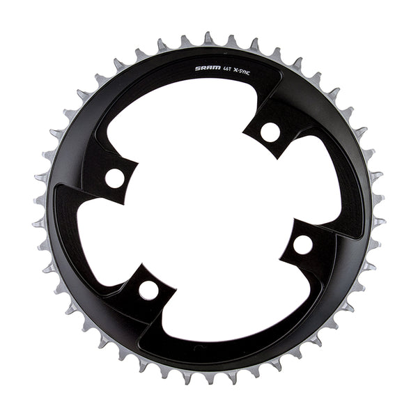 SRAM 46 Tooth 107mm BCD x 4-Bolt 1x12-Speed X-Sync Chainring Blast Black