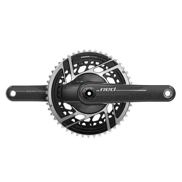 SRAM Red AXS 2x Power Meter E1 Power Meter Crankset Speed: 12 Spindle: 28.99mm BCD: Direct Mount SRAM 8 Bolt 50/37 DUB 175mm Black Road