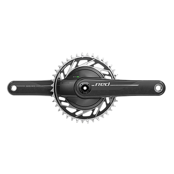 SRAM RED 1x XPLR AXS Power Meter Wide Crankset - 170mm 13-Speed 42t Threaded Mount 8-Bolt PM Spider DUB Spindle Natural Carbon E1