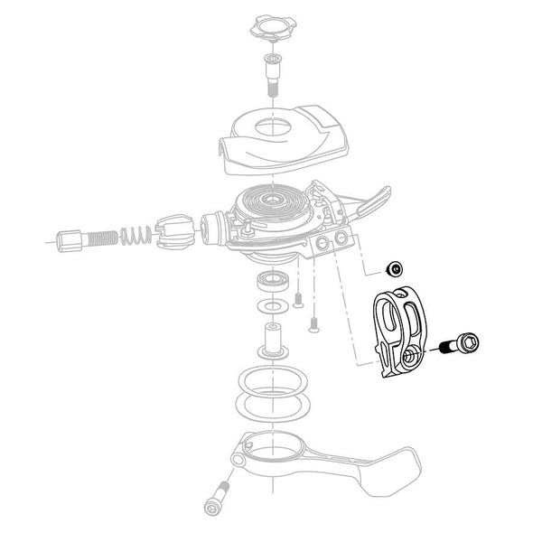 SRAM Discrete Trigger Clamp Assembly fits XX1 X01 X1 2007-15 X0 X9 2010-15 X7 GX Silver Sold Each