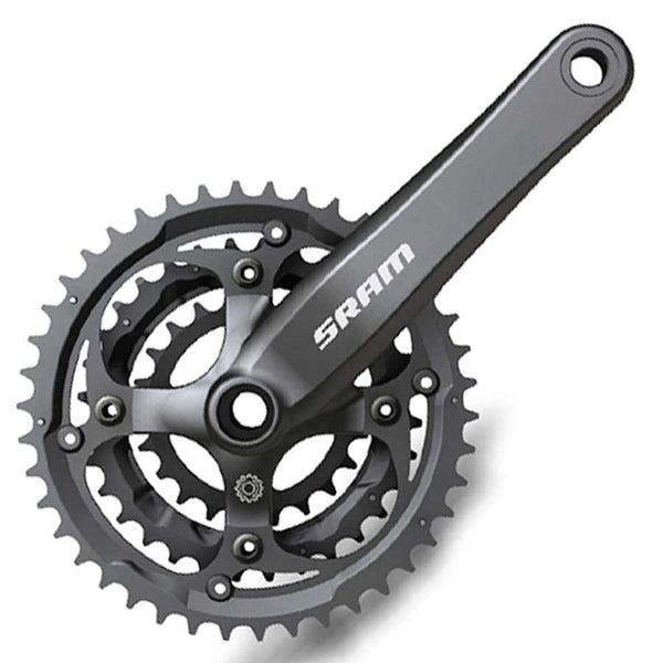 SRAM S-600 Crankset - 175mm 8-Speed 42/32/22t 104/64 BCD Square Taper JIS Spindle Interface BLK