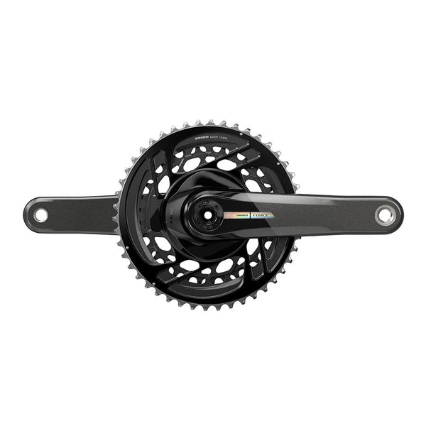 SRAM Force D2 2x Crankset Speed: 12 Spindle: 28.99mm BCD: Direct Mount 46/33 DUB 177.5mm Black Road Disc