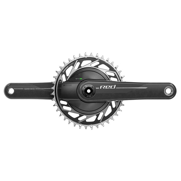 SRAM RED 1x XPLR AXS Power Meter Wide Crankset - 175mm 13-Speed 40t Threaded Mount 8-Bolt PM Spider DUB Spindle Natural Carbon E1