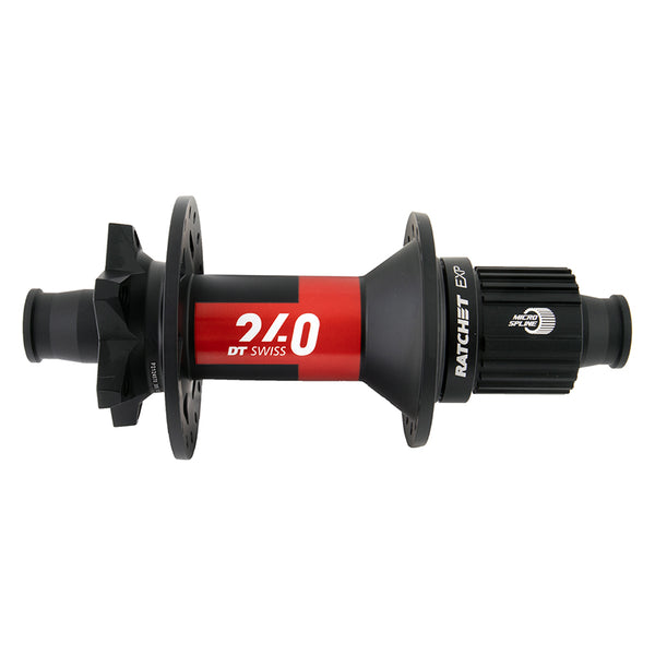 DT Swiss 240 EXP Rear Hub - 12 x 148mm 6-Bolt Micro Spline BLK/Red 28H 54pt