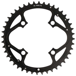 Truvativ, 44T, 9 sp, BCD 104mm, 4-Bolt, Outer Chainring, For 22/33/44, Aluminum, Black, 11.6215.087.000