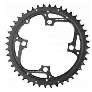 Truvativ, 44T, 9 sp, BCD 104mm, 4-Bolt, Outer Chainring, For 22/33/44, Aluminum, Black, 11.6215.186.000