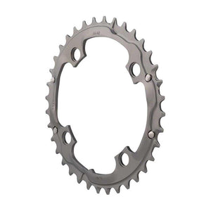 Truvativ, 36T, 9 sp, BCD 104mm, 4-Bolt, Outer Chainring, For MTB double, Aluminum, Grey, 11.6215.132.000