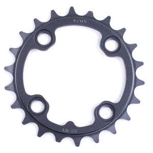 Truvativ, 22T, 9 sp, BCD 64mm, 4-Bolt, Inner Chainring, For MTB triple, Aluminum, Grey, 11.6215.128.000