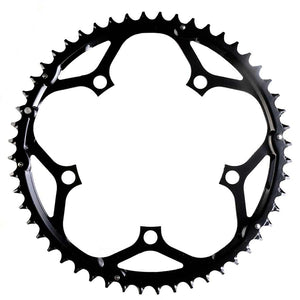 Truvativ, 52T, 10 sp, BCD 130mm, 5-Bolt, Outer Chainring, For 30/42/52, Steel, Black, 11.6215.104.000