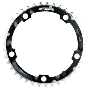 FSA, 39T, 10sp., BCD: 130mm, 5 Bolts, Inner Chainring, For Road triple, Aluminum, Black, 370-0239