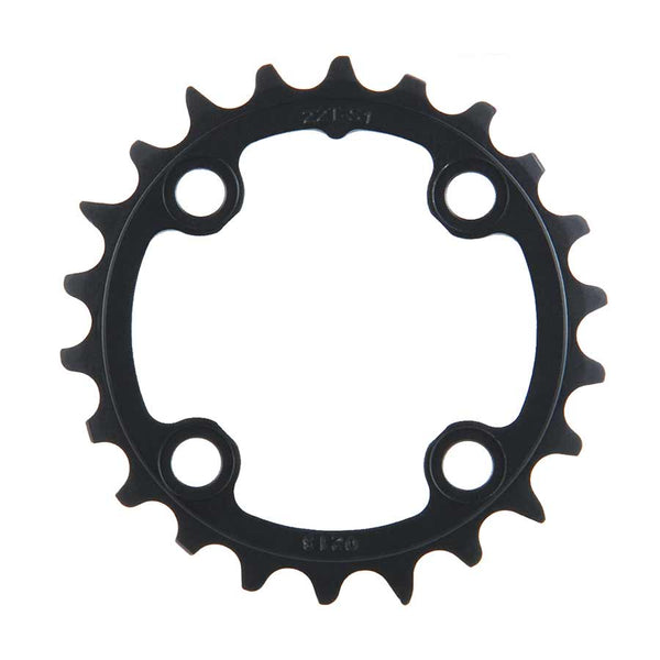 SRAM, 22T, 10 sp, BCD 64mm, 4-Bolt, Inner Chainring, For MTB triple, Aluminum, Black, 11.6215.188.370