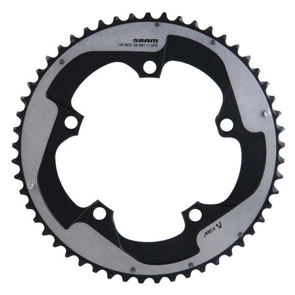 SRAM Red 22 53T 130mm BCD YAW Chainring Gray Hidden Non-Hidden Bolt Use 39T