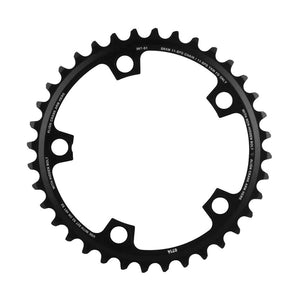 SRAM, 36T, 11sp, BCD: 110mm, 5 Bolts, Red X-Glide, Inner Chainring, For 36/46 or 36/52, Aluminum, Black, 11.6218.010.009