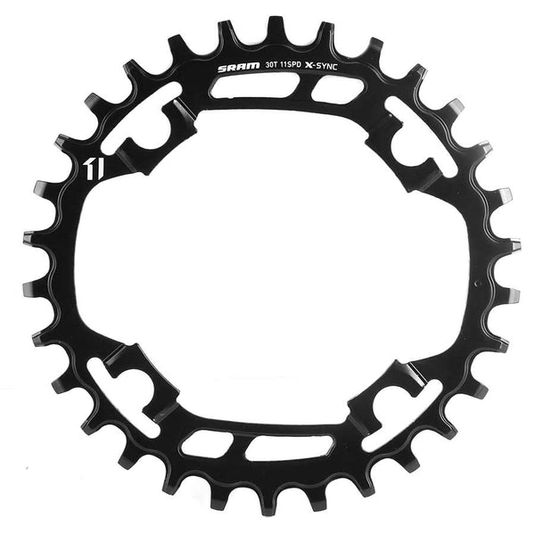 SRAM, X-Sync, 30T, 11sp, BCD: 94mm, 4 Bolt, Single Chainring, Steel, Black