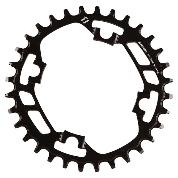 SRAM, X-Sync, 32T, 11sp, BCD: 94mm, 4 Bolt, Single Chainring, Steel, Black