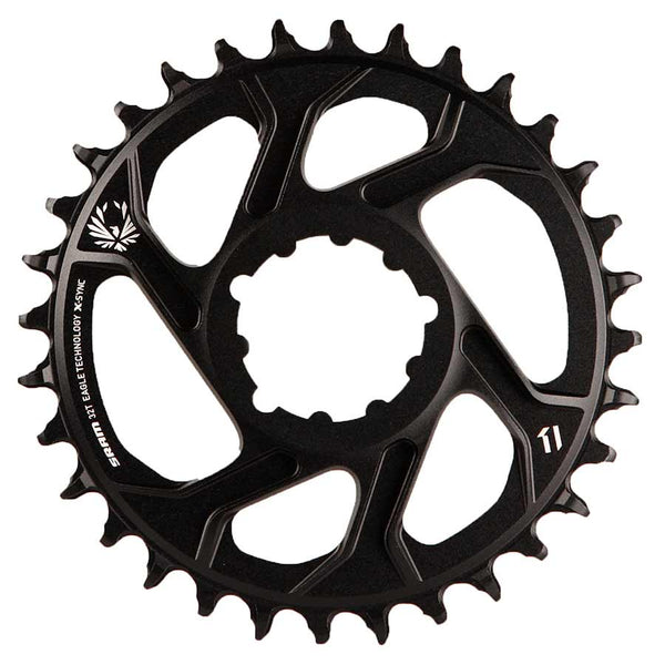 34T, 12sp., BCD: Direct Mount, Single Chainring, Aluminum, Black