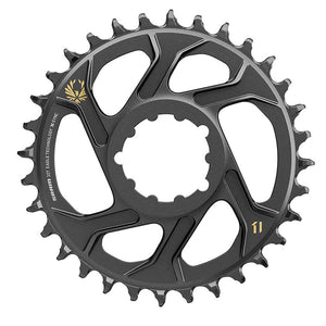 3mm, Chainring, Teeth: 32, Speed: 11/12, BCD: Direct Mount, Single, Aluminum, Gold