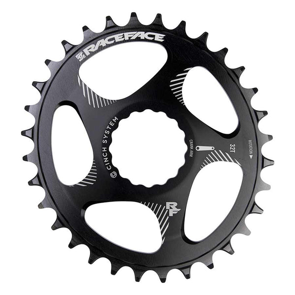 Raceface, Cinch Oval, Chainring, Teeth: 32, Speed: 9-12, BCD: Direct Mount, Single, 7075 Aluminum, Black