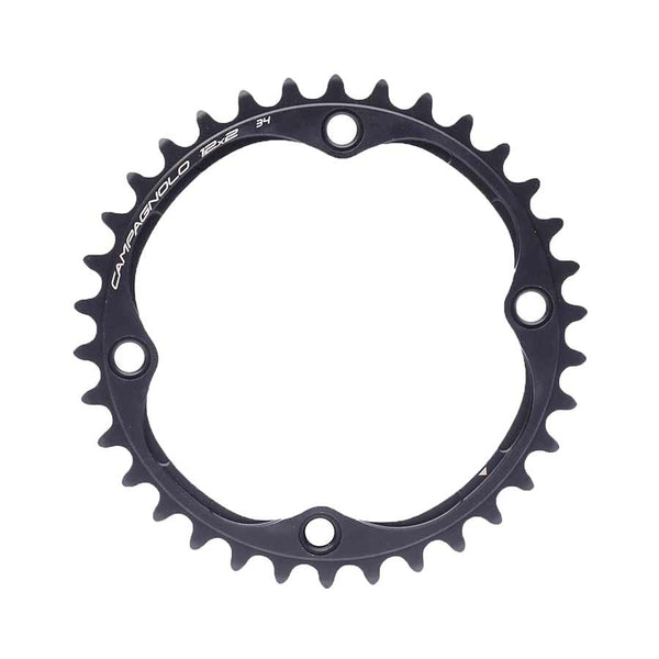 Campagnolo, Record 12, Chainring, Teeth: 52, Speed: 12, BCD: 145, Bolts: 4, Outer, Aluminum, Black, FC-RE952