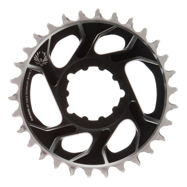 SRAM Eagle Chainring Teeth: 30 Speed: 11/12 BCD: Direct Mount Aluminum Grey 6mm