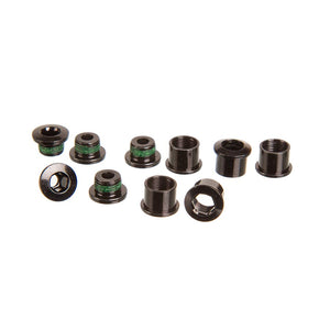 11.6915.009.000, Chain ring bolt kit 5-arm, Double, Aluminum, Black