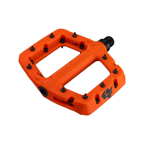 Small, Platform Pedals, Body: Nylon, Spindle: Cr-Mo, 9/16'', Orange, Pair