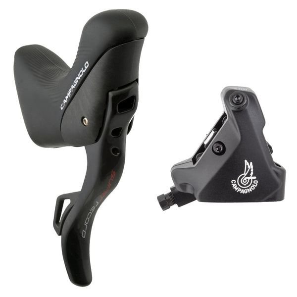 Campagnolo Super Record Ergopower EPS Hydraulic Brake/Shift Lever Disc Caliper - Right/Rear 12-Speed 140mm Flat Mount Caliper BLK