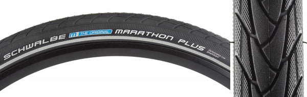 Schwalbe Marathon Plus Tire - 650b x 38 Clincher Wire BLK/Reflective Performance Line