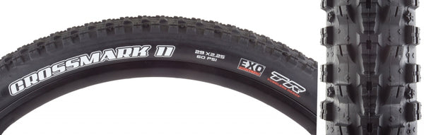 Maxxis Crossmark II Tire - 29 x 2.25 Folding Tubeless Black Dual EXO