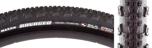 Maxxis Ravager Tire - 700 x 40 Tubeless Folding Black Dual SilkShield