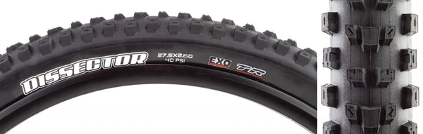 Maxxis Dissector Tire - 27.5 x 2.6 Tubeless Folding BLK Dual EXO Wide Trail