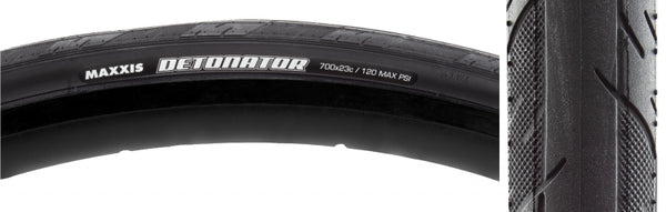 Maxxis Detonator Tire - 700 x 23 Clincher Wire Black