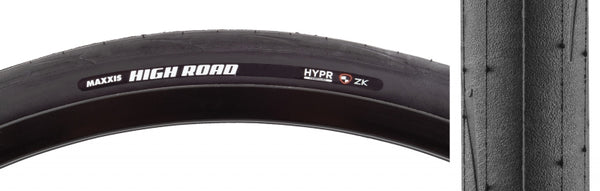 Maxxis High Road Tire - 700 x 25 Clincher Folding BLK HYPR ZK Protection ONE70