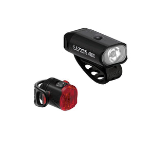 Lezyne, Mini Drive 400XL / Femto USB, Light, Front and Rear, Black, Set