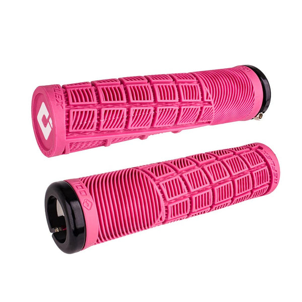 ODI Reflex V2.1 Grips - White/Pink Lock-On