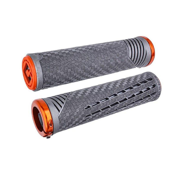 ODI CF V2.1 Grips - Gray/Orange Lock-On